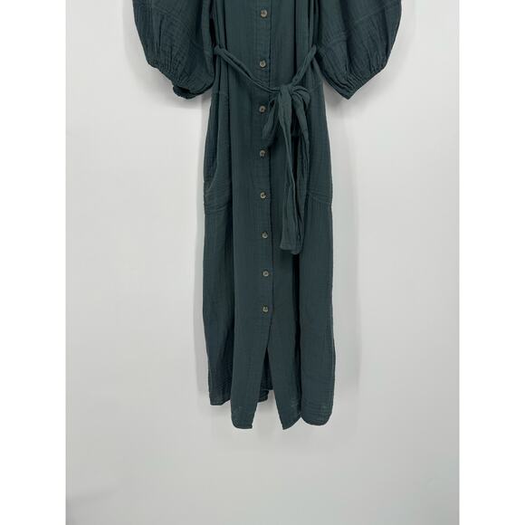 Velvet by Graham & Spencer Breana cotton gauze button-front midi dress - Picture 6 of 11